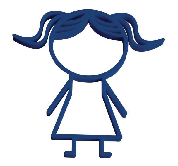 Pictogramme NEOSIGN 3D - Mur/Porte - WC Fille