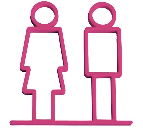 Pictogramme NEOSIGN 3D - Mur/Porte - WC Homme/Femme