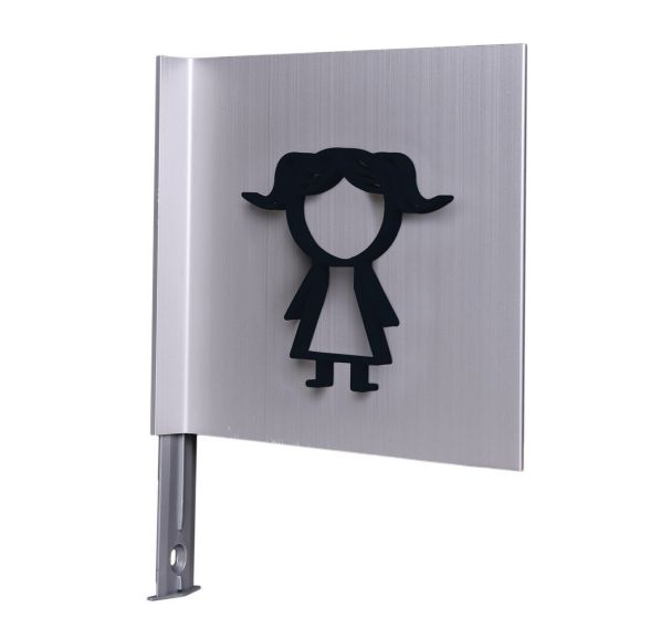Pictogramme NEOSIGN 3D Drapeau WC Fille noir