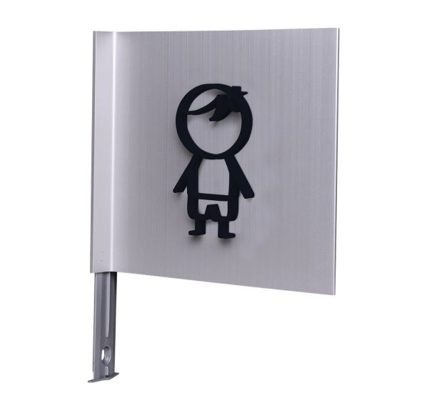 Pictogramme NEOSIGN 3D Drapeau WC Garçon noir