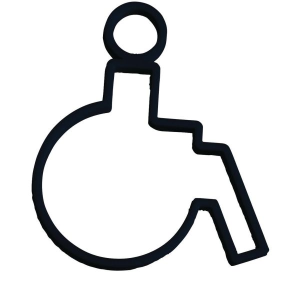 Pictogramme NEOSIGN 3D Mur PMR noir