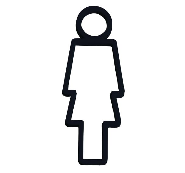 Pictogramme NEOSIGN 3D Mur WC Femme noir