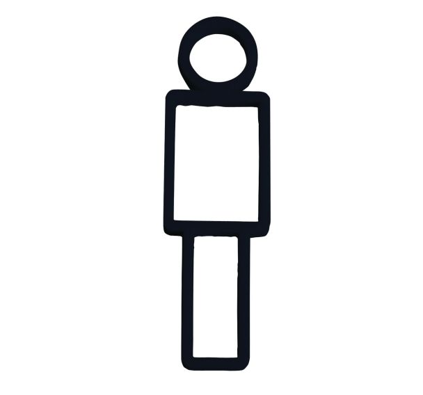 Pictogramme NEOSIGN 3D Mur WC Homme noir