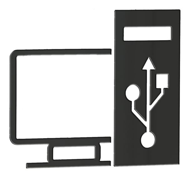 Pictogramme acrylique en relief local informatique