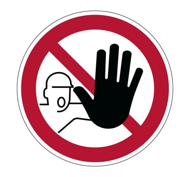 Pictogramme adhésif de marquage au sol - Entrée interdite