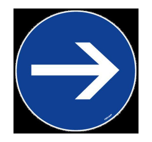 Pictogramme au sol - Sens obligatoire - 300 mm - Novap