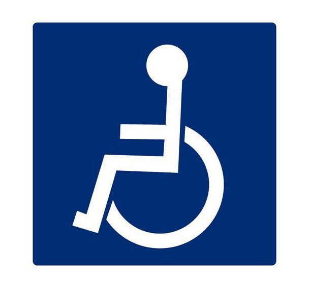 Pictogramme de signalisation PVC rigide - Handicape - 20 x 20 cm