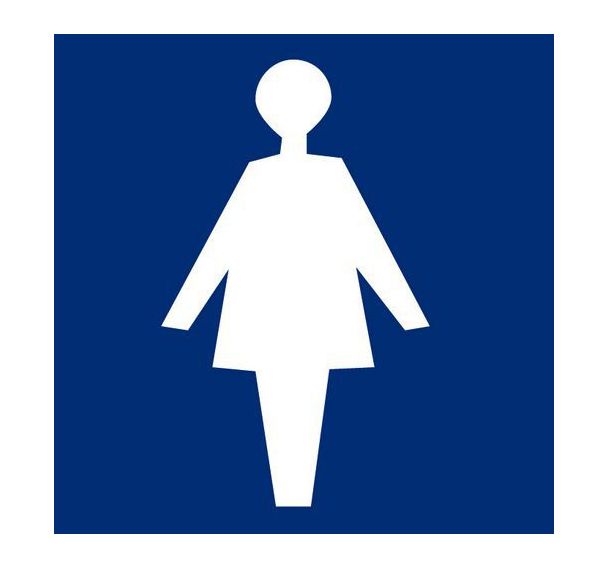 Pictogramme de signalisation adhésif 20 x 20 cm - Femme