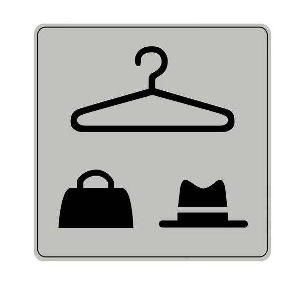 Pictogramme en polystyrèneISO 7001 - Vestiaire