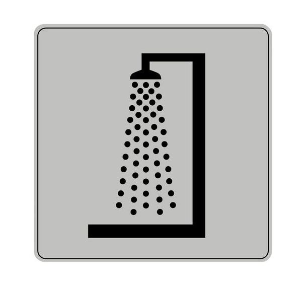 Pictogramme en polystyrène ISO 7001 - Douche