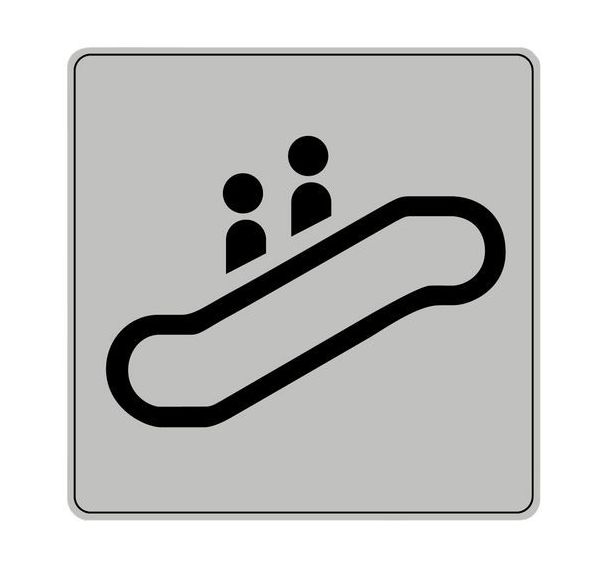 Pictogramme en polystyrène ISO 7001 - Escalator