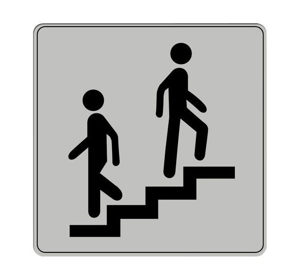 Pictogramme en polystyrène ISO 7001 - Escalier