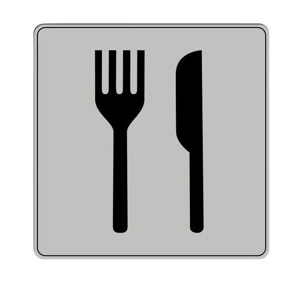 Pictogramme en polystyrène ISO 7001 - Restaurant