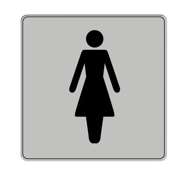 Pictogramme en polystyrène ISO 7001 - Toilette femmes