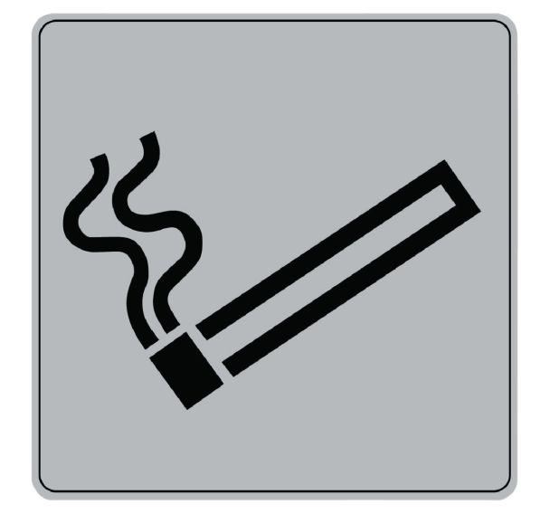Pictogramme en polystyrène ISO 7001 - Zone fumeurs