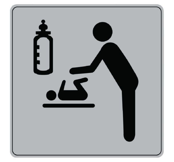 Pictogramme iso 7001 symbole relais bebe 90x 90 mm