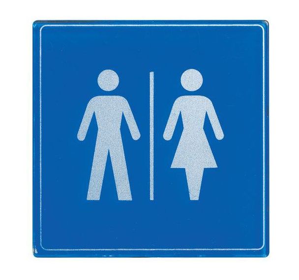 Pictogramme plexiglas carré - Homme / Femme