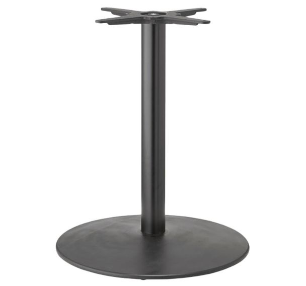 Pied de table Tiffany XL hauteur 73 cm base Ø60 cm colonne ronde - peint noir