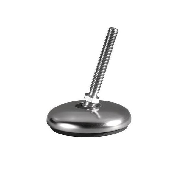 Pied réglable inox - Ø 80 mm - 1200 kg - Inox