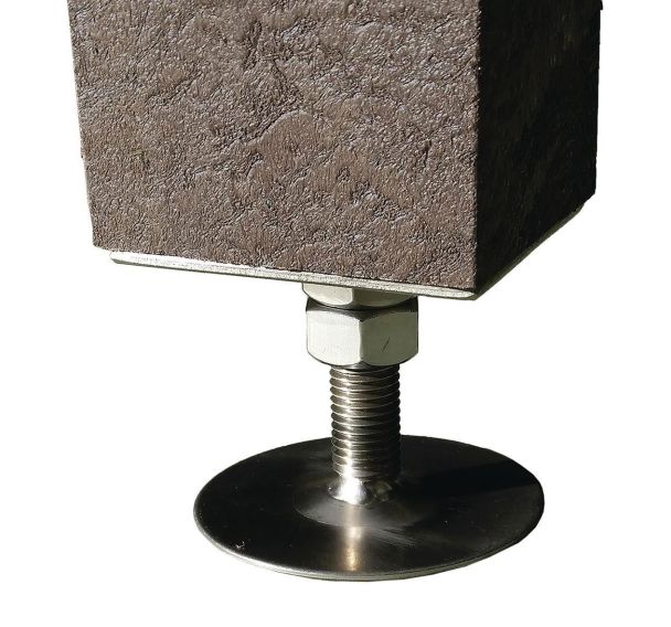 Pied réglable inox pour jardinière Avenue et Versailles