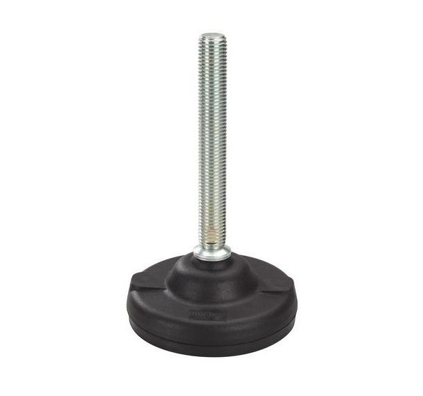 Pied réglable polyamide - Ø 124 mm - 4500 kg - Acier