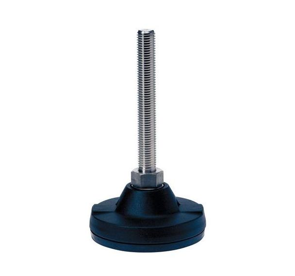 Pied réglable polyamide - Ø 124 mm - 4500 kg - Inox