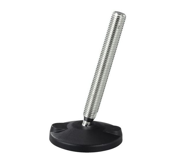 Pied réglable polyamide - Ø 80 mm - 1000 kg - Acier zingué