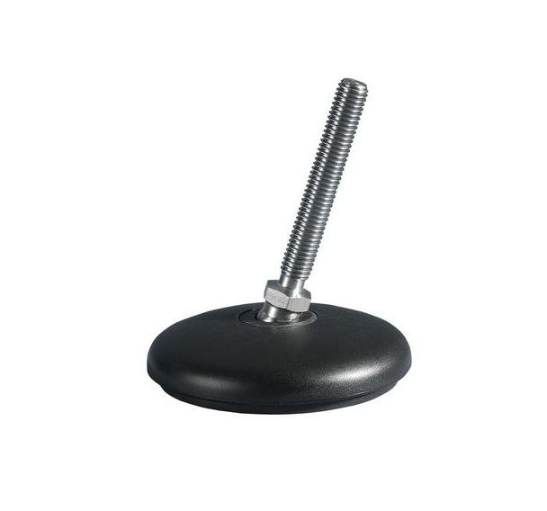 Pied réglable polypropylène - Ø 80 mm - 1200 kg - Acier zingué