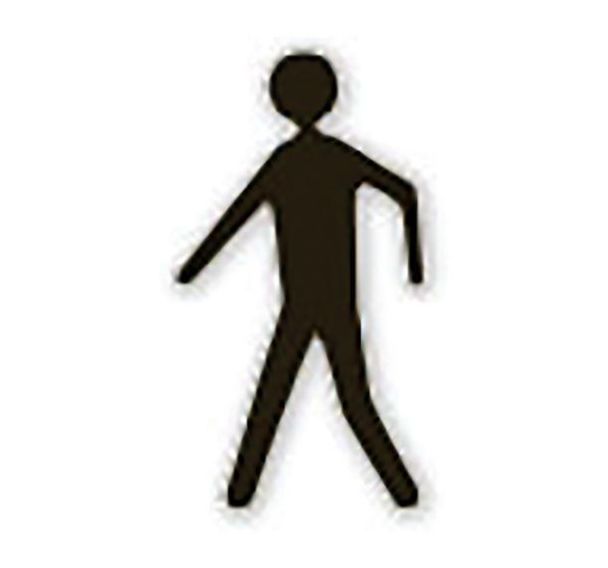 Piéton adhésif de marquage au sol LeanStripe - Noir - Ergomat