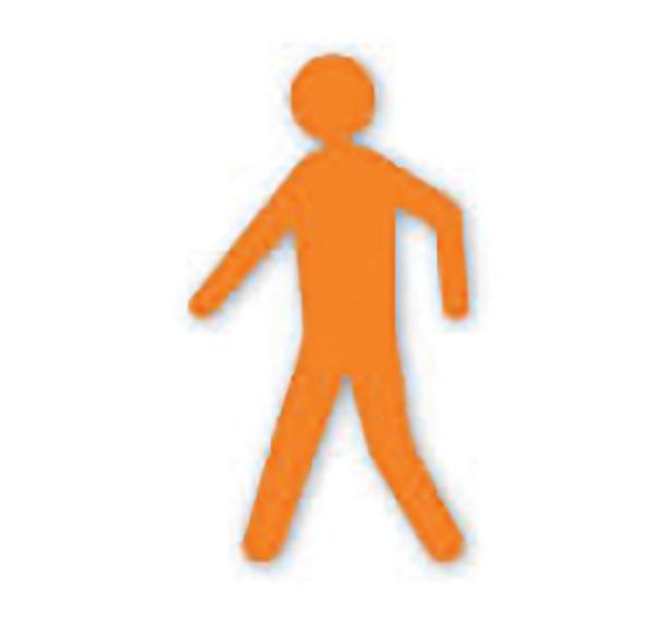 Piéton adhésif de marquage au sol LeanStripe - Orange - Ergomat