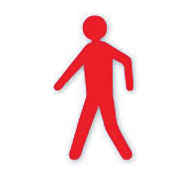 Piéton adhésif de marquage au sol LeanStripe - Rouge - Ergomat