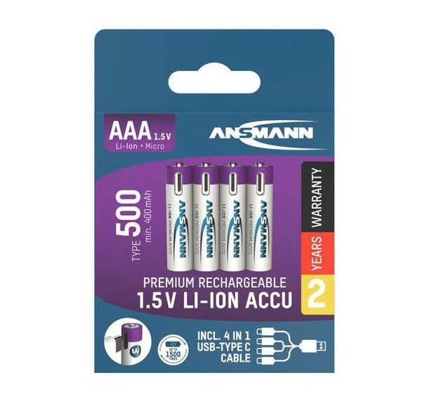 Pile Accu lithium rechargeable - Ansmann