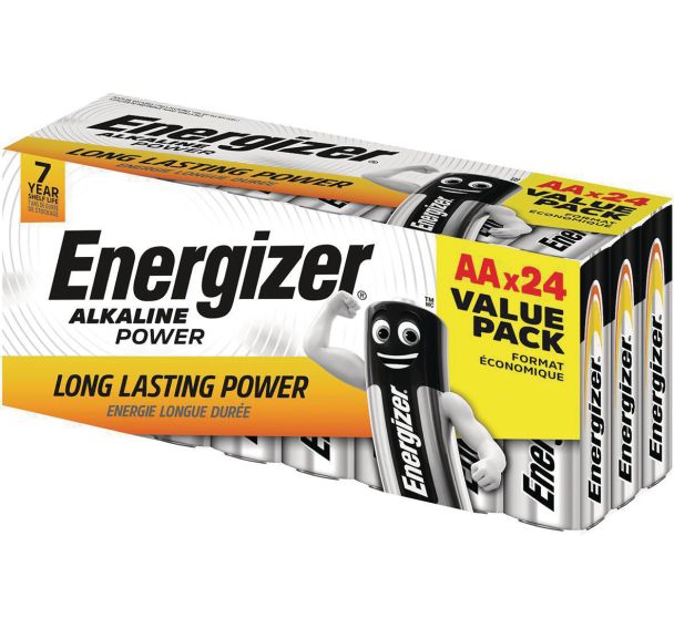 Pile Alkaline Power AA value box - Lot de 24 - Energizer
