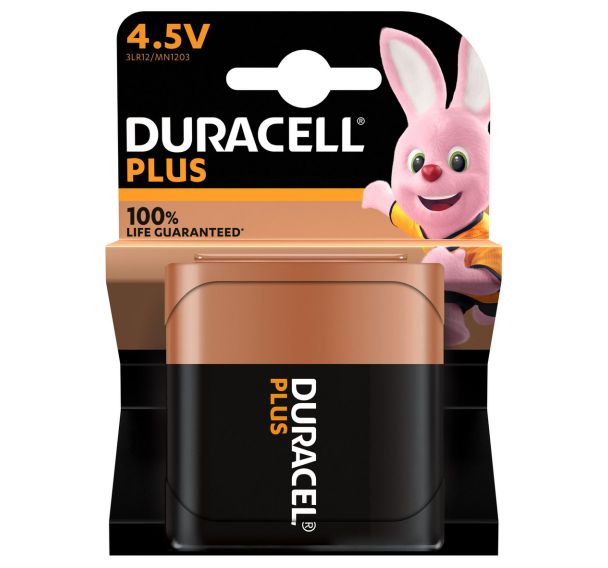 Pile alcaline 4.5V x1 DURACELL 100%plus