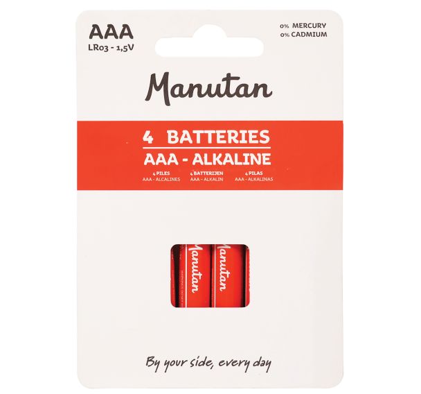 Pile alcaline AAA/LR03 non rechargeable - lot de 4