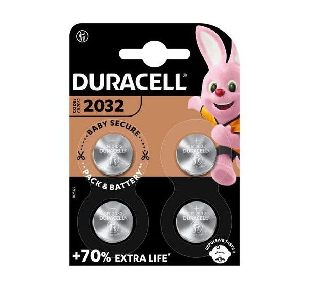 Pile bouton Lithium 2032 - Pack de 4 - Duracell