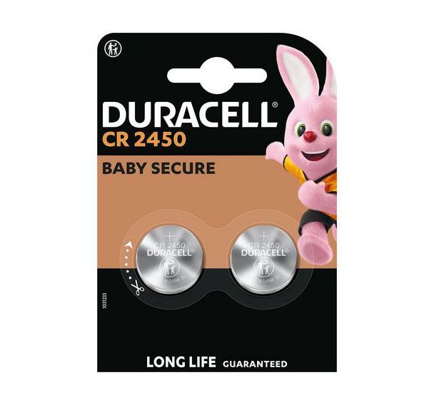 Pile bouton Lithium 2450 - Pack de 2 - Duracell