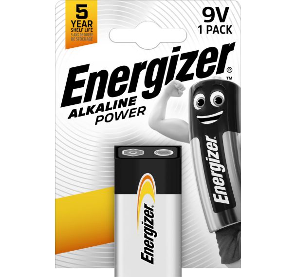 Pile carrée alcaline 9 volts Energizer