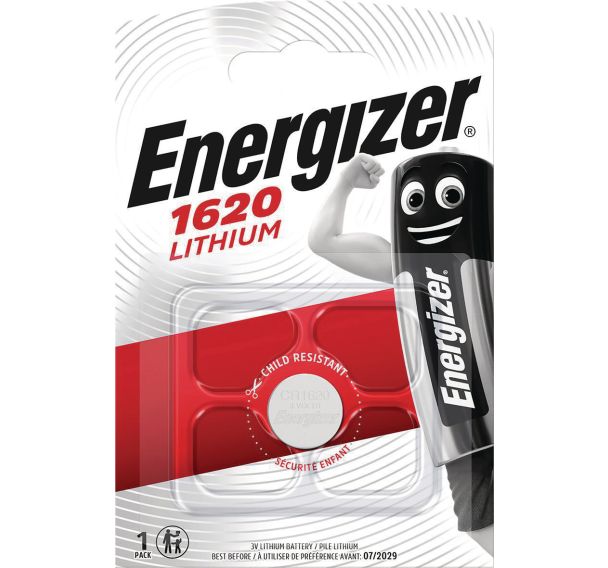 Pile lithium pour calculatrices, montres et multifonctions - CR1620 - Energizer