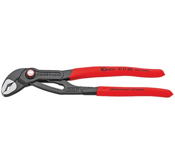 Pince KNIPEX Cobra QuickSet grise atramentisée 250 mm : 87 21 250 SB