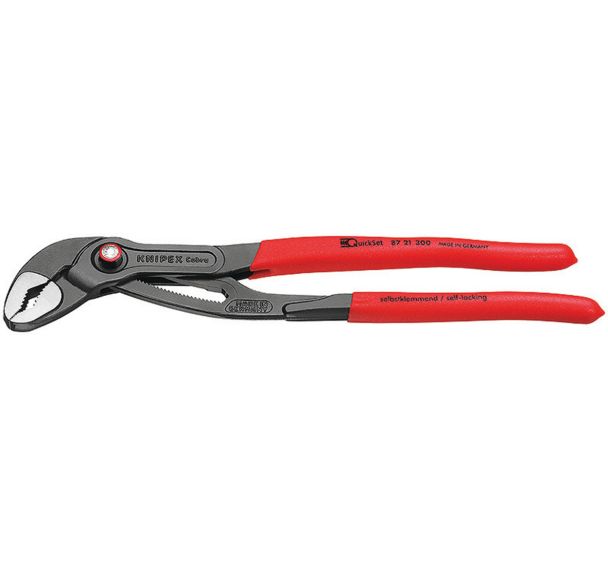 Pince KNIPEX Cobra QuickSet grise atramentisée 300mm Réf: 87 21 300 SB