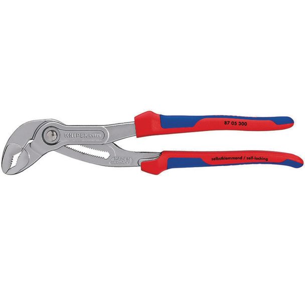 Pince KNIPEX Cobra chromée 300 mm poignées bi-matière Réf: 87 05 300