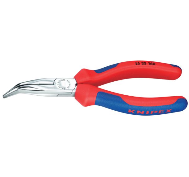Pince à bec demi-ronde courbée gainée bi-matière - Knipex