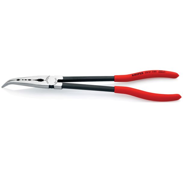 Pince à becs extra longue 280mm Coudée tête polie PVC