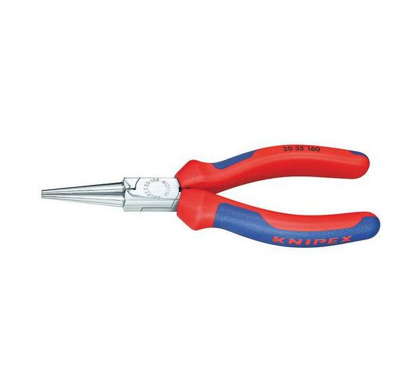 Pince à becs longs chromée avec gaines bi-matière 160 mm 30 35 160