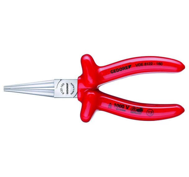 Pince à becs ronds avec isolation trempée VDE