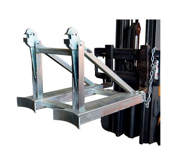 Pince à fût 720 kg galvanisé pour 2 fûts à rebord