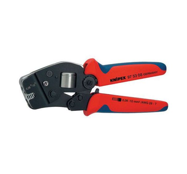 Pince à sertir auto-ajustable pour embouts de câble brunie 190 mm _ 97 53 08 SB