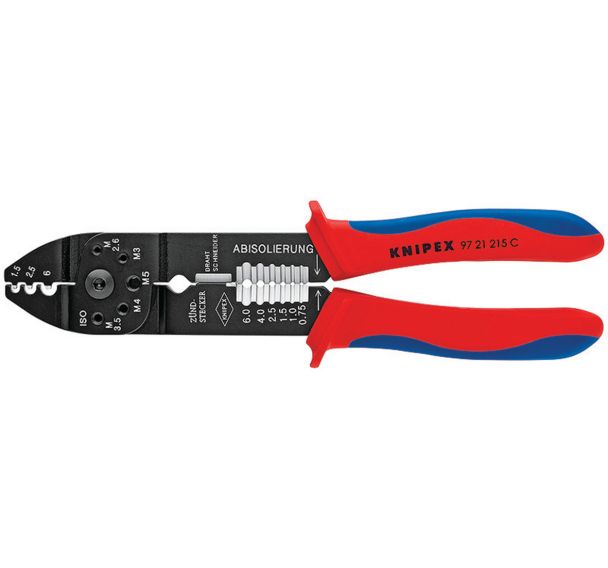 Pince à sertir brunie avec gaines bi-matière 230 mm _ 97 21 215 C