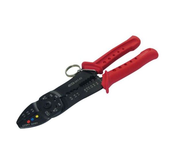 Pince a sertir cosses pre-isolees avec clip inox fme